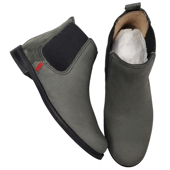 Marc JosephNIB Webster Bootie Grey Nubuck Leather Pull On Boots Boy's 12